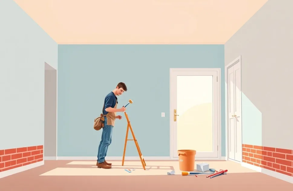 Intérieur rénové après travaux de peinture à Saint-Hilaire-de-Riez