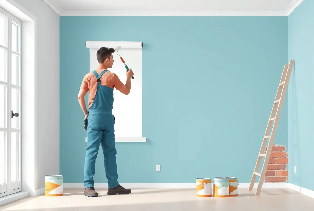 Peintre Saint-Hilaire-de-Riez 85270 en intervention sur un chantier
